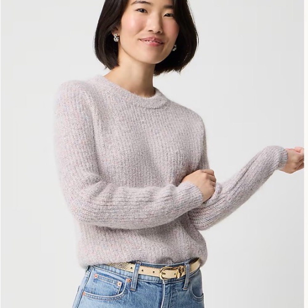 Women's Metallic sequin crewneck sweater